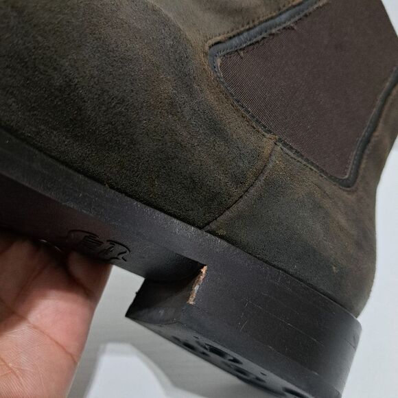 Thursday Boot Co. The Duchess Grunge Streetwear Dark Olive Suede Size 8 - Picture 10 of 15